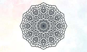 diseño de mandalas patrón de encaje redondo ornamental. vector