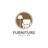 plantilla de vector de diseño de logotipo de muebles