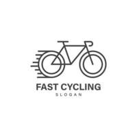 vector de diseño de logotipo de ciclismo rápido