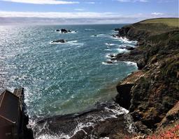 A view of the sea at Lizard Point in Cornwall photo