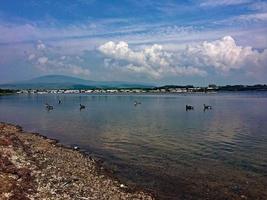 una vista del distrito de los lagos en cumbria cerca de coniston foto