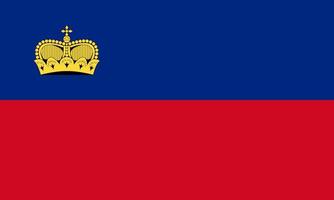 Flat Illustration of Liechtenstein flag vector