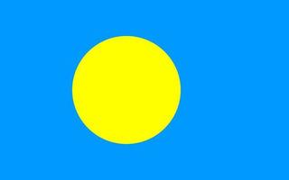 Flat Illustration of Palau flag vector