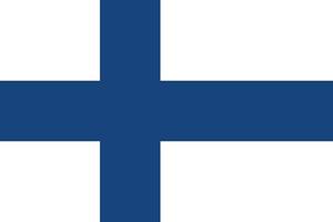 ilustración plana de la bandera de finlandia vector