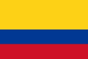 ilustración plana de la bandera de colombia vector