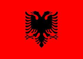 ilustración plana de la bandera de albania vector