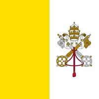 ilustración plana de la ciudad del vaticano o la bandera de la santa sede vector