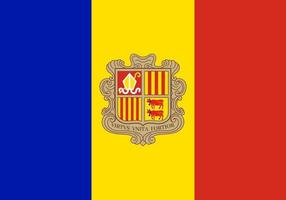 Flat Illustration of Andorra flag vector