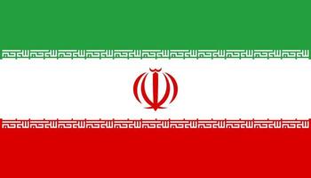 Flat Illustration of Iran flag vector
