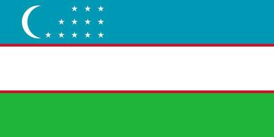 Flat Illustration of Uzbekistan flag vector