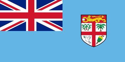 ilustración plana de la bandera de fiyi vector