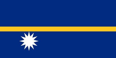 Flat Illustration of Nauru flag vector