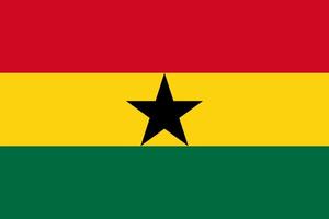 Flat Illustration of Ghana flag vector