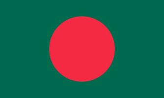 ilustración plana de la bandera de bangladesh vector