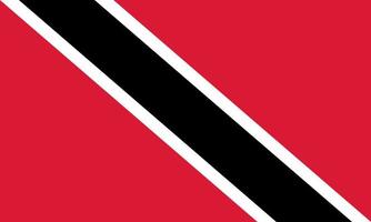 ilustración plana de la bandera de trinidad y tobago vector