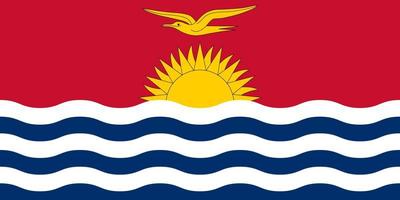 Flat Illustration of Kiribati flag vector