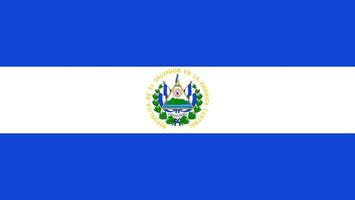 Flat Illustration of El Salvador flag vector