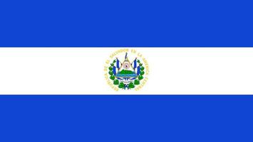 ilustración plana de la bandera de el salvador vector