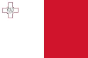 ilustración plana de la bandera de malta vector