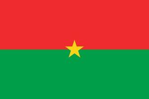 Flat Illustration of burkina faso flag vector
