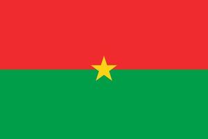 ilustración plana de la bandera de burkina faso vector