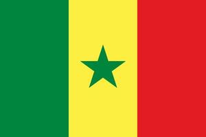 Flat Illustration of Senegal flag vector