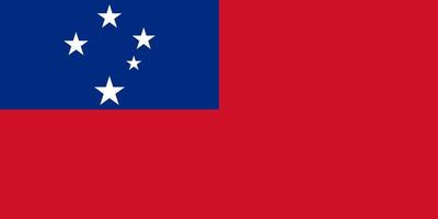 Flat Illustration of Samoa flag vector