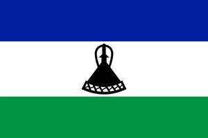 Flat Illustration of Lesotho flag vector