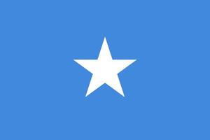 ilustración plana de la bandera de somalia vector