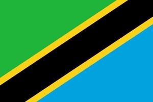 ilustración plana de la bandera de tanzania vector