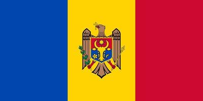 Flat Illustration of Moldova flag vector