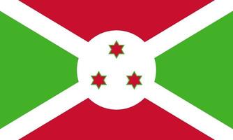 ilustración plana de la bandera de burundi vector