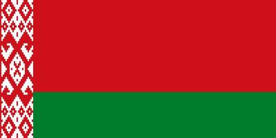 ilustración plana de la bandera de bielorrusia vector