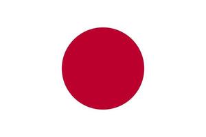 ilustración plana de la bandera de japón vector