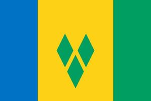 Flat Illustration of Saint Vincent and the Grenadines flag vector