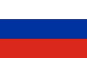 ilustración plana de la bandera de rusia vector