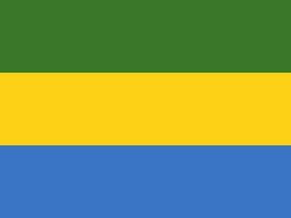 Flat Illustration of Gabon flag vector