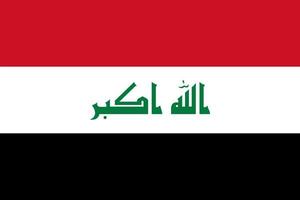 ilustración plana de la bandera de irak vector