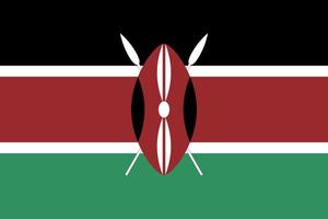 Flat Illustration of Kenya flag vector