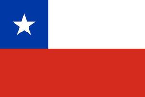 ilustración plana de la bandera de chile vector