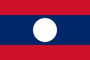 ilustración plana de la bandera de laos vector