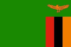 Flat Illustration of Zambia flag vector