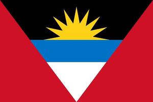 ilustración plana de la bandera de antigua y barbuda vector