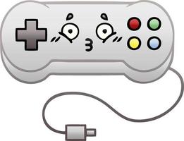 gradient shaded cartoon game controller vector