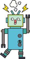 lindo robot de dibujos animados vector