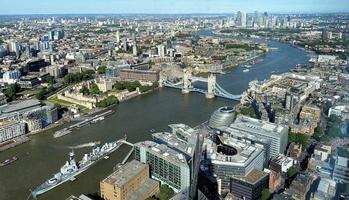 An aerial view of London photo