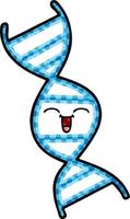 comic book style cartoon DNA strand vector