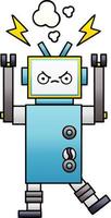 gradient shaded cartoon robot vector