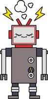 robot de baile de dibujos animados lindo vector