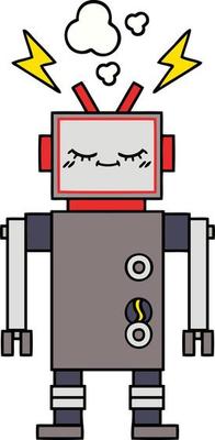cute cartoon dancing robot